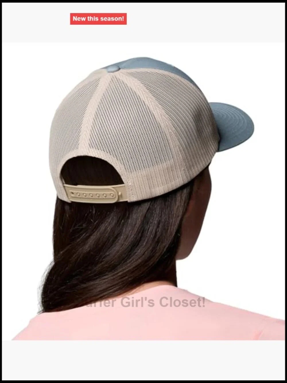 Mesh Snap Back Baseball Cap with Pre-Formed Bill